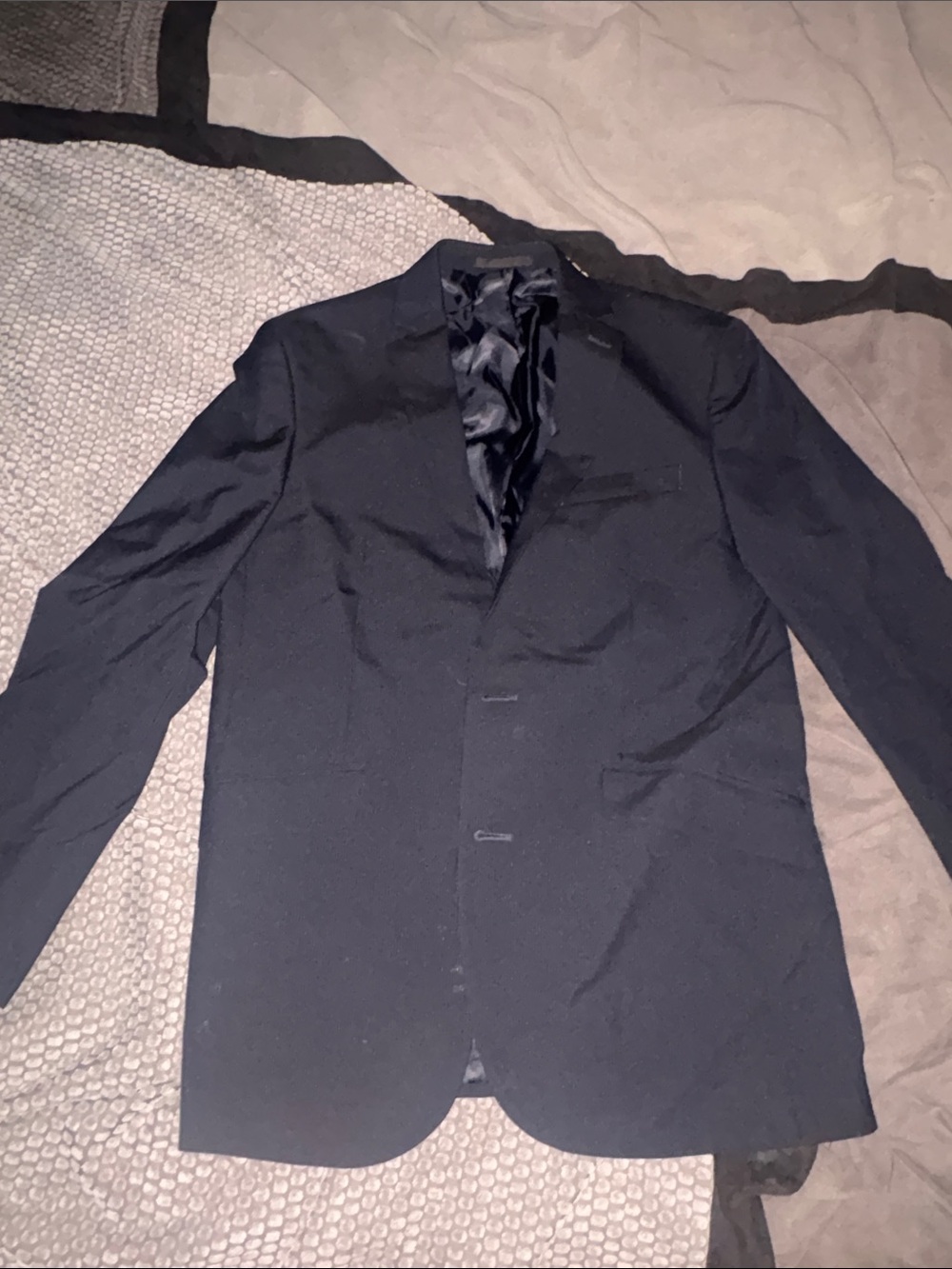 Kenneth Cole Reaction Black Two-Button Sport Coat